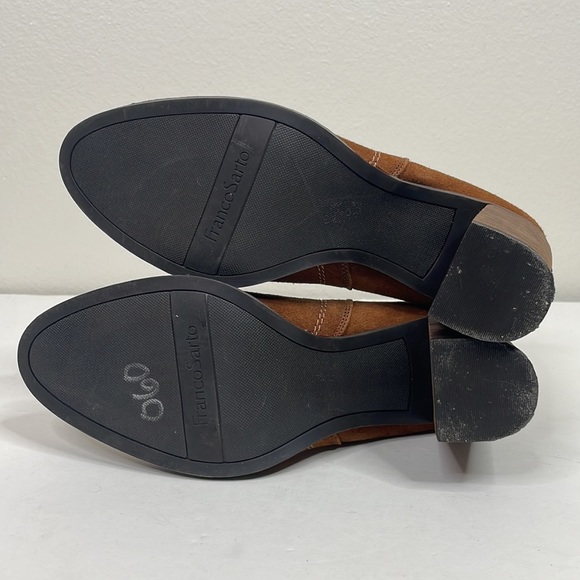 Franco‎ Sarto Odette Suede Booties sz 7.5 Brown - Picture 5 of 6